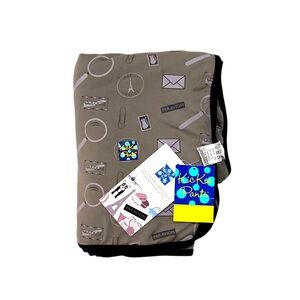 🆕 Kickee Pants Bamboo Paris Par Avion Toddler Blanket
